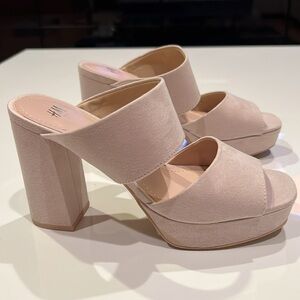 H&M platform sandals, slip on mules